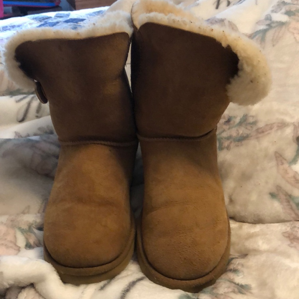 UGG Tan Bailey Button Boots